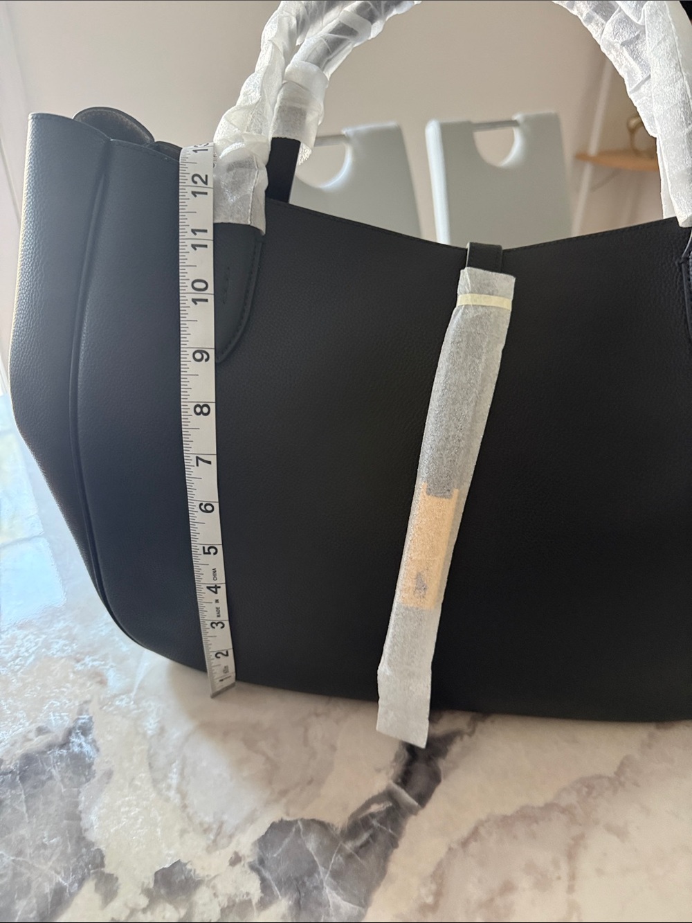 Polo by Ralph Lauren Black Pebbled Leather Tote - Picture 3 of 4